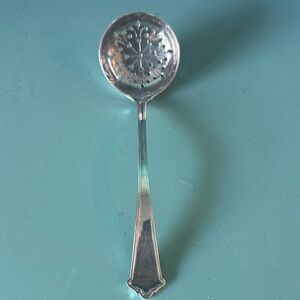 Antique Lexington Silver Plate Elegant Silver Ladle Pierced Bowl for Sifting
